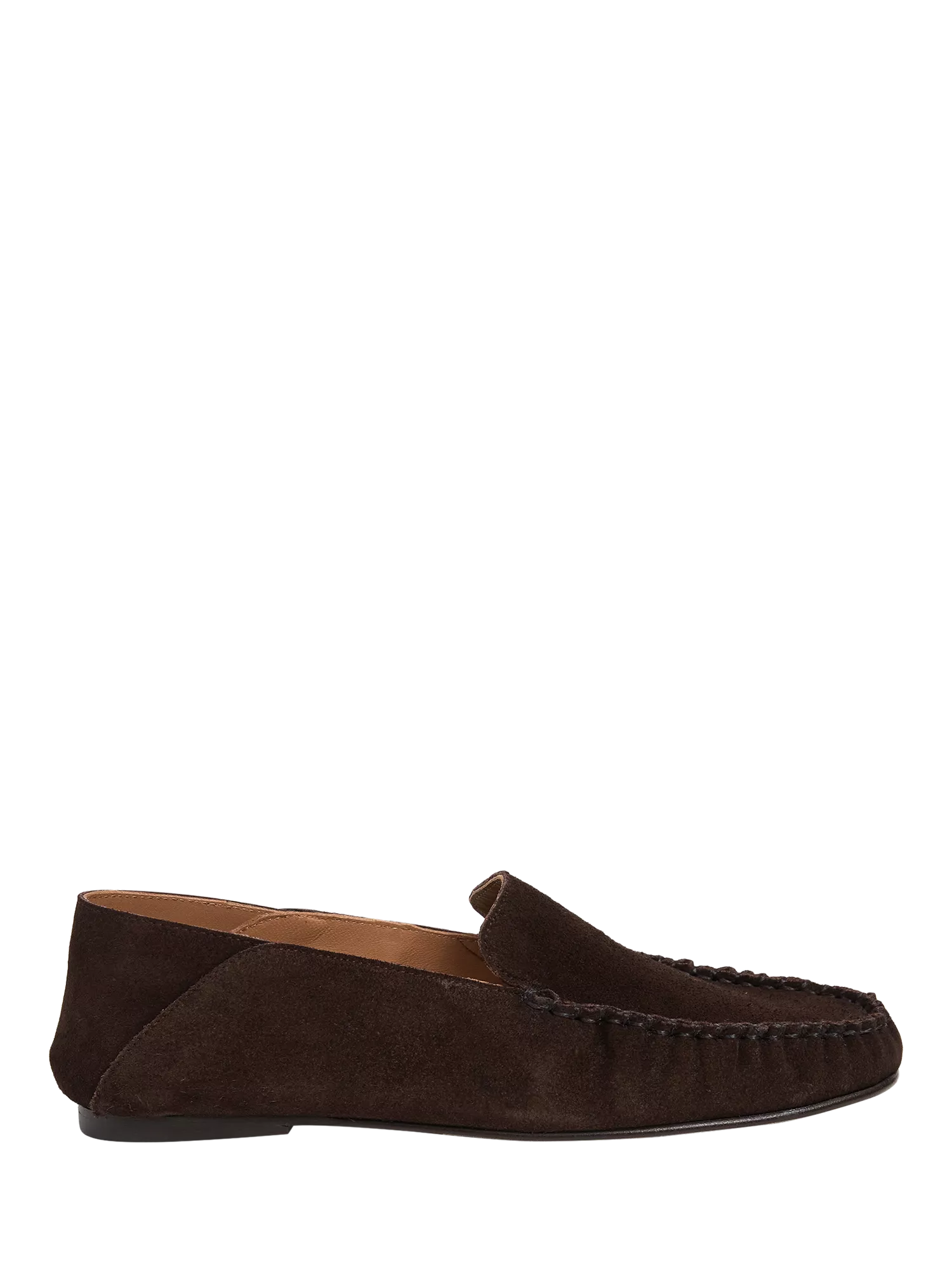 Flattered Bon Bon Suede Moccasins, Chocolate