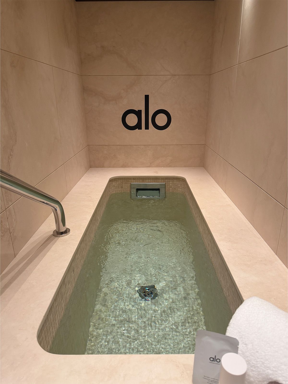 The cold plunge on the Alo yacht.