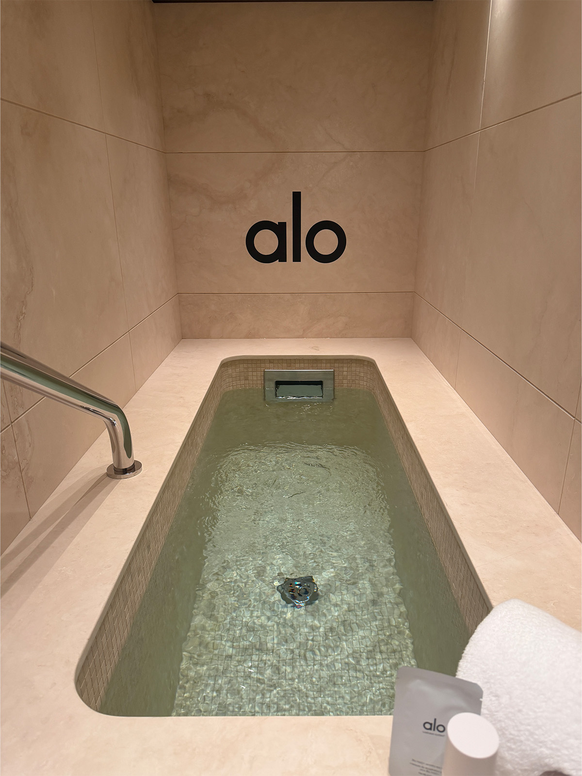The cold plunge on the Alo yacht.