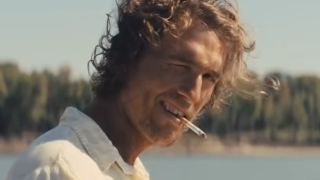 Matthew McConaughey with a cigarette in his mouth in Mud