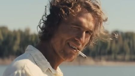 Matthew McConaughey with a cigarette in his mouth in Mud