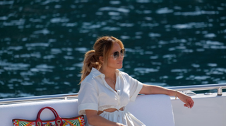 Jennifer Lopez is seen on July 31, 2021 in Portofino, Italy.