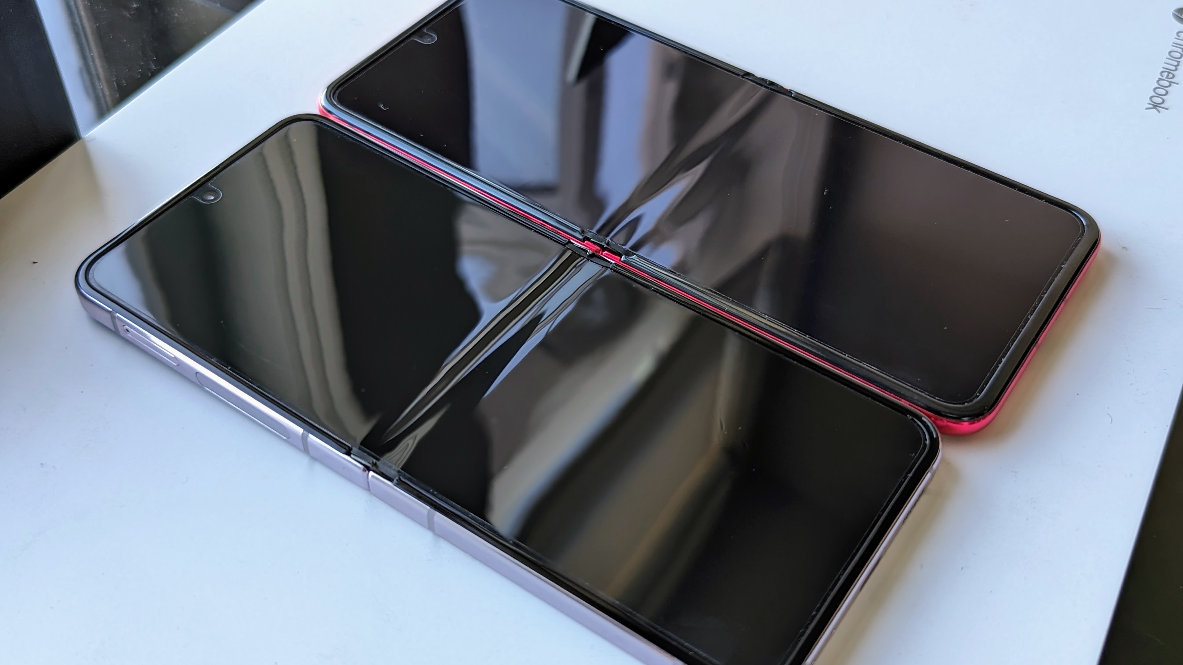 The Galaxy Z Flip 5 and Razr Plus display creases