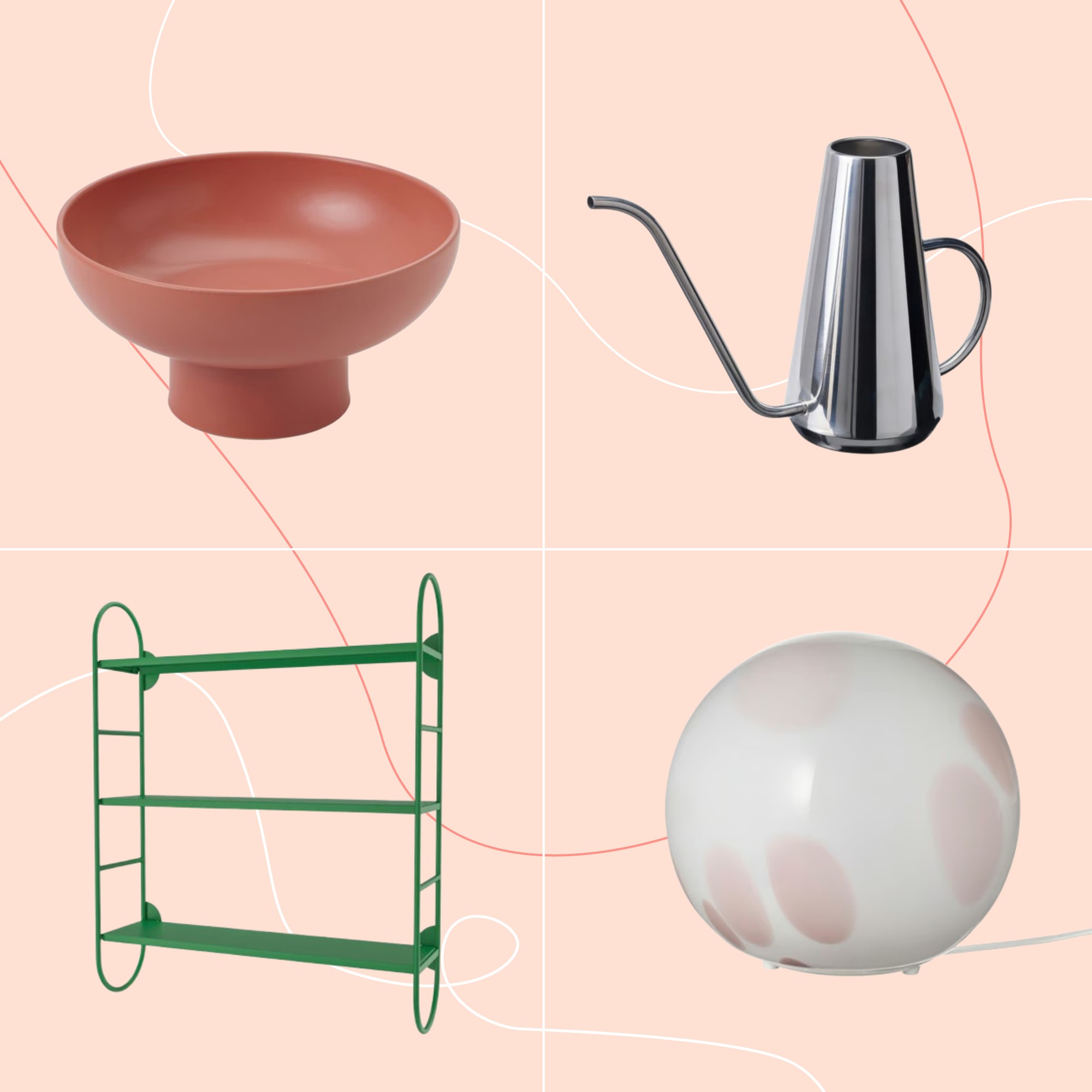 IKEA's new-in products on a pink background