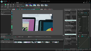 VSDC editing a video for YouTube