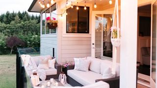 How to make your home look expensive: image of outdoor lit area