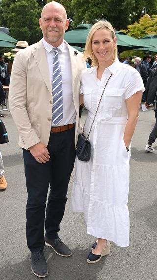 Mike and Zara Tindall attend Day Two of Wimbledon 2022