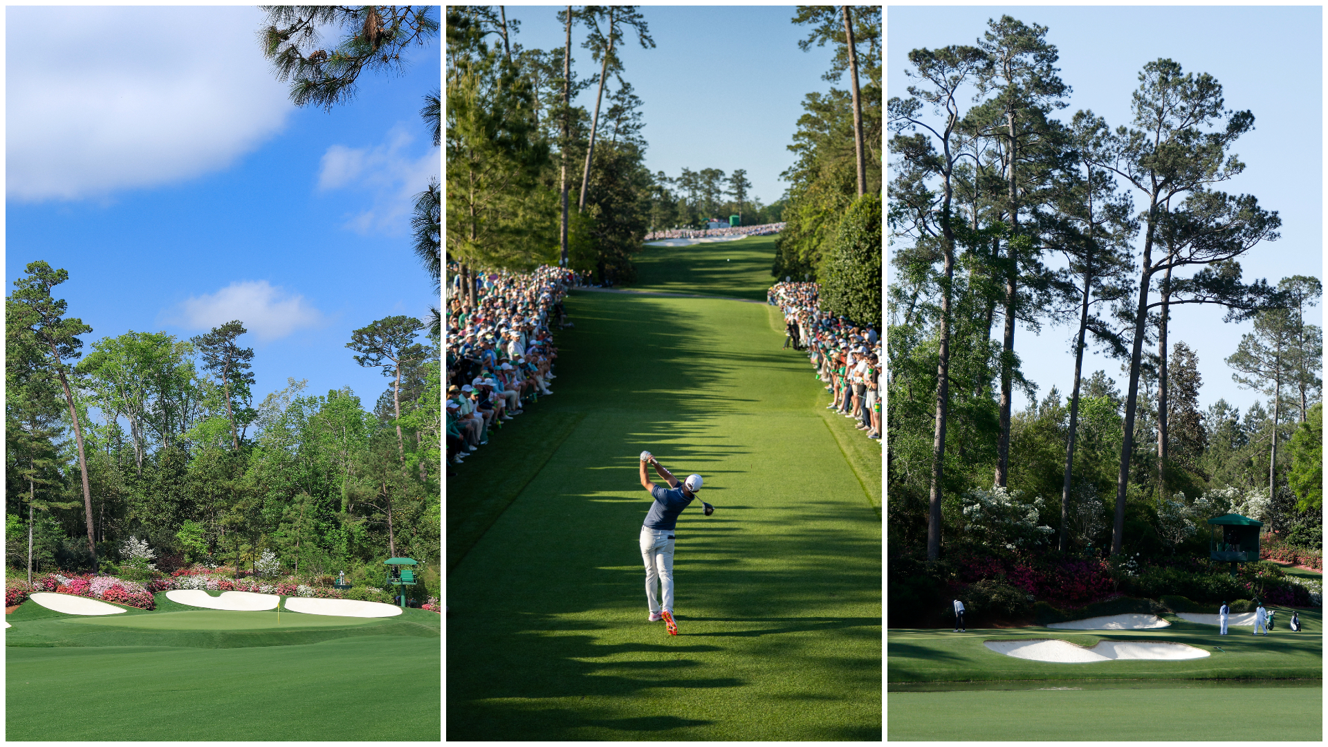 The 13th, 18th and 12th at Augusta National