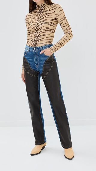 Stella Mccartney Tiger Fluid Jersey Turtleneck