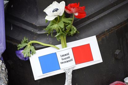 France has three main values, and they are showing up on terrorist attack memorials