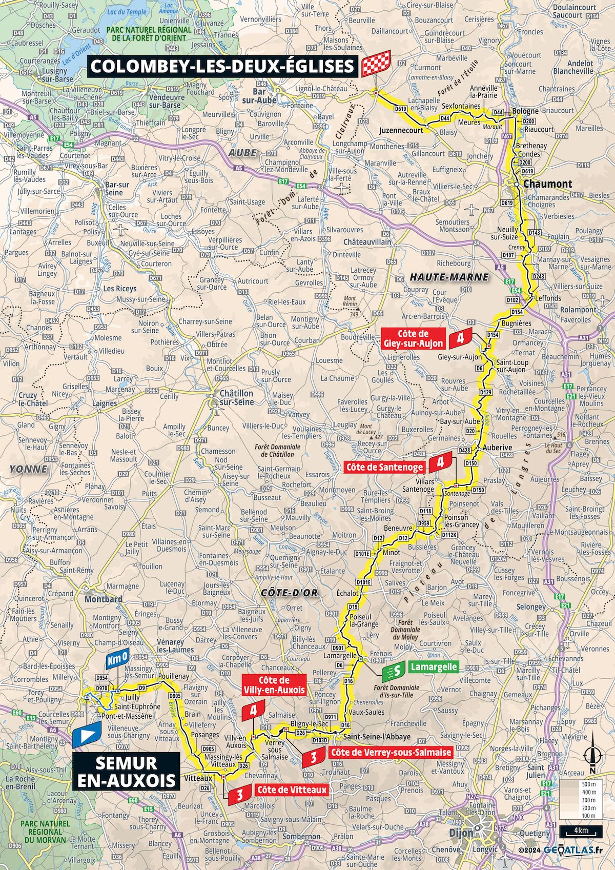 Tour de France 2024 Stage 8 route