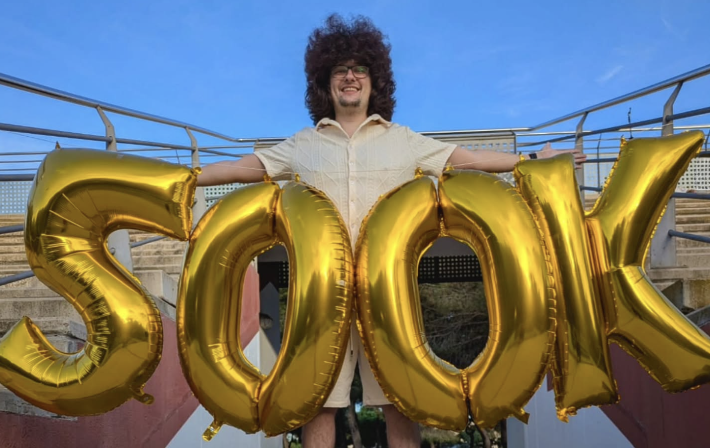 Frank Ilett, also known as The United Strand, celebrates reaching 500,000 followers