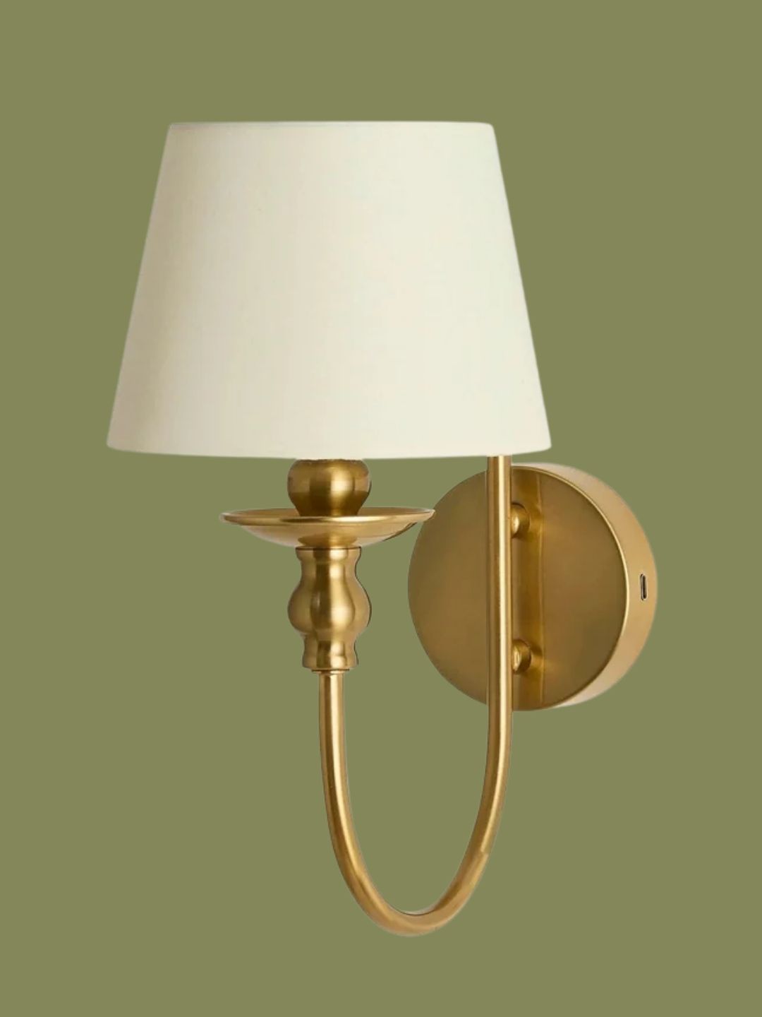 DUSK, Lucille Ornate Led Rechargeable Wall Light in Brass