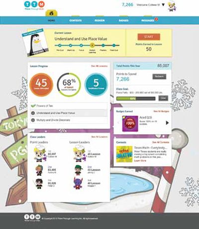 Think through math sign up picture