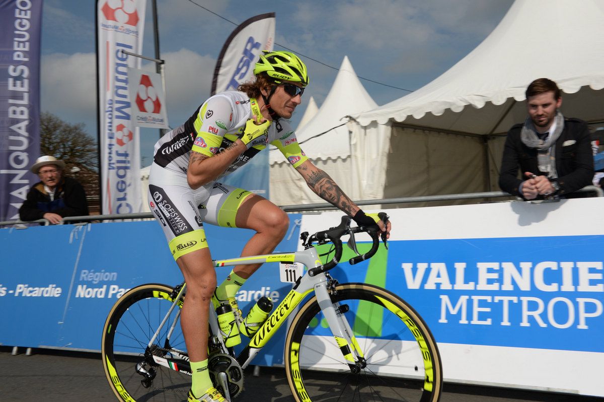 Filippo Pozzato (Southeast-Venezuela) cruising around before the race