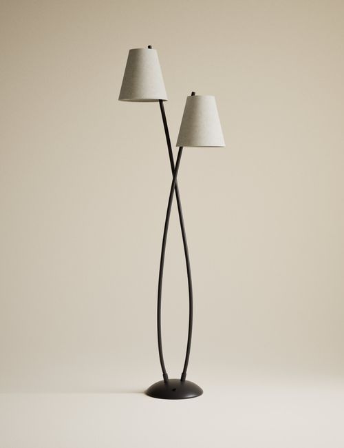 Rechargeable Curved Double Floor Lamp