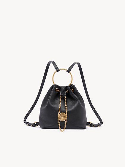 Small Bracelet Backpack in Grained Leather