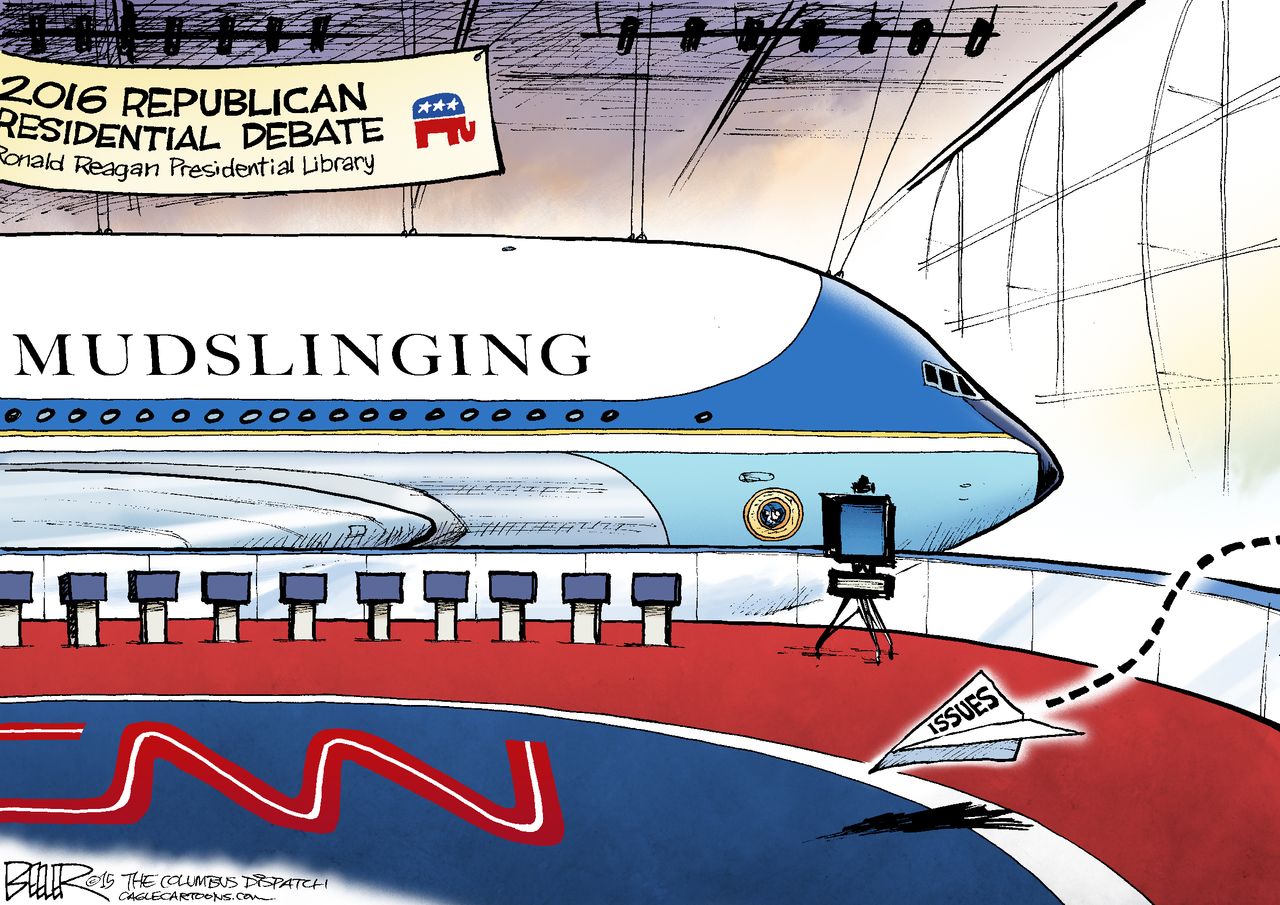 Political cartoon GOP Debate