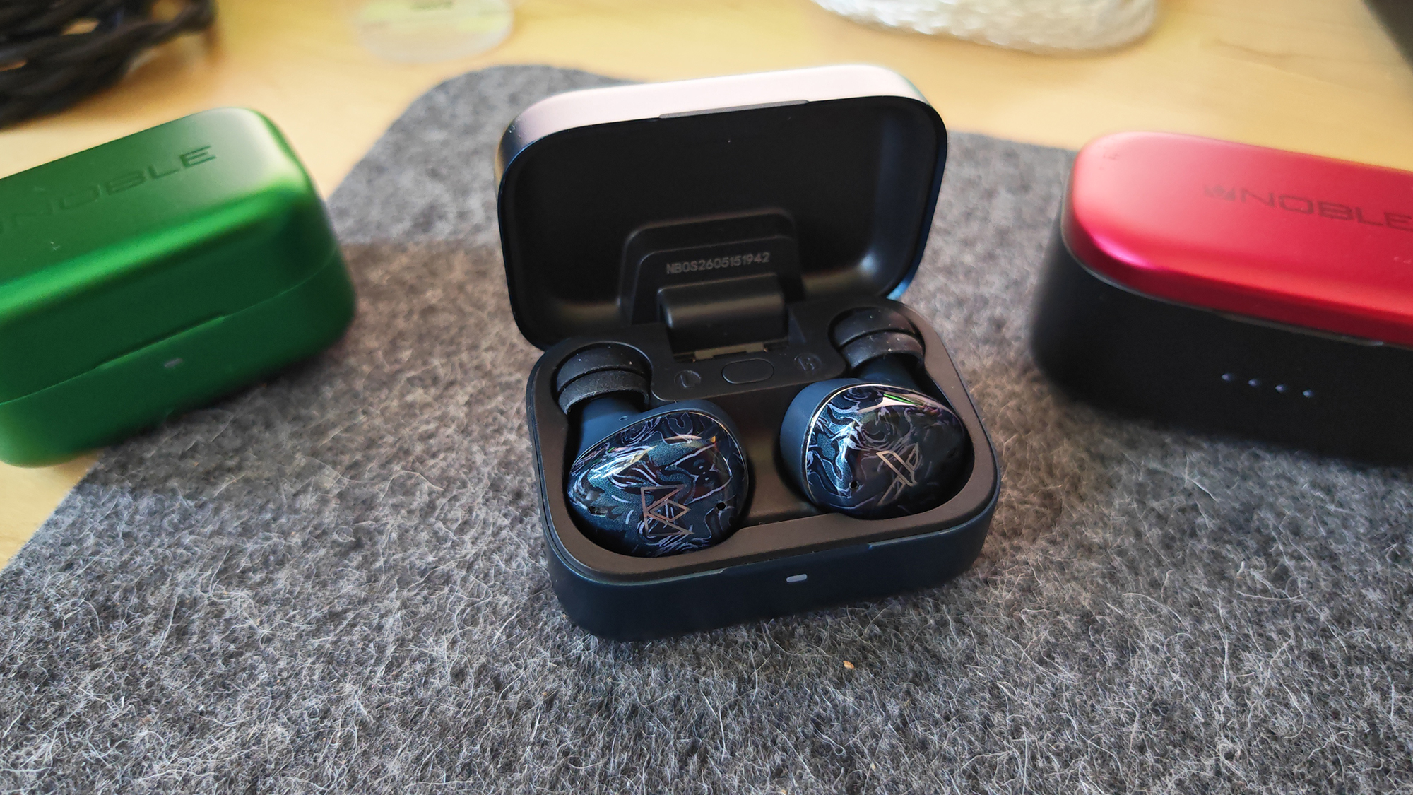 The Noble Osprey, alongside other Noble earphones. 