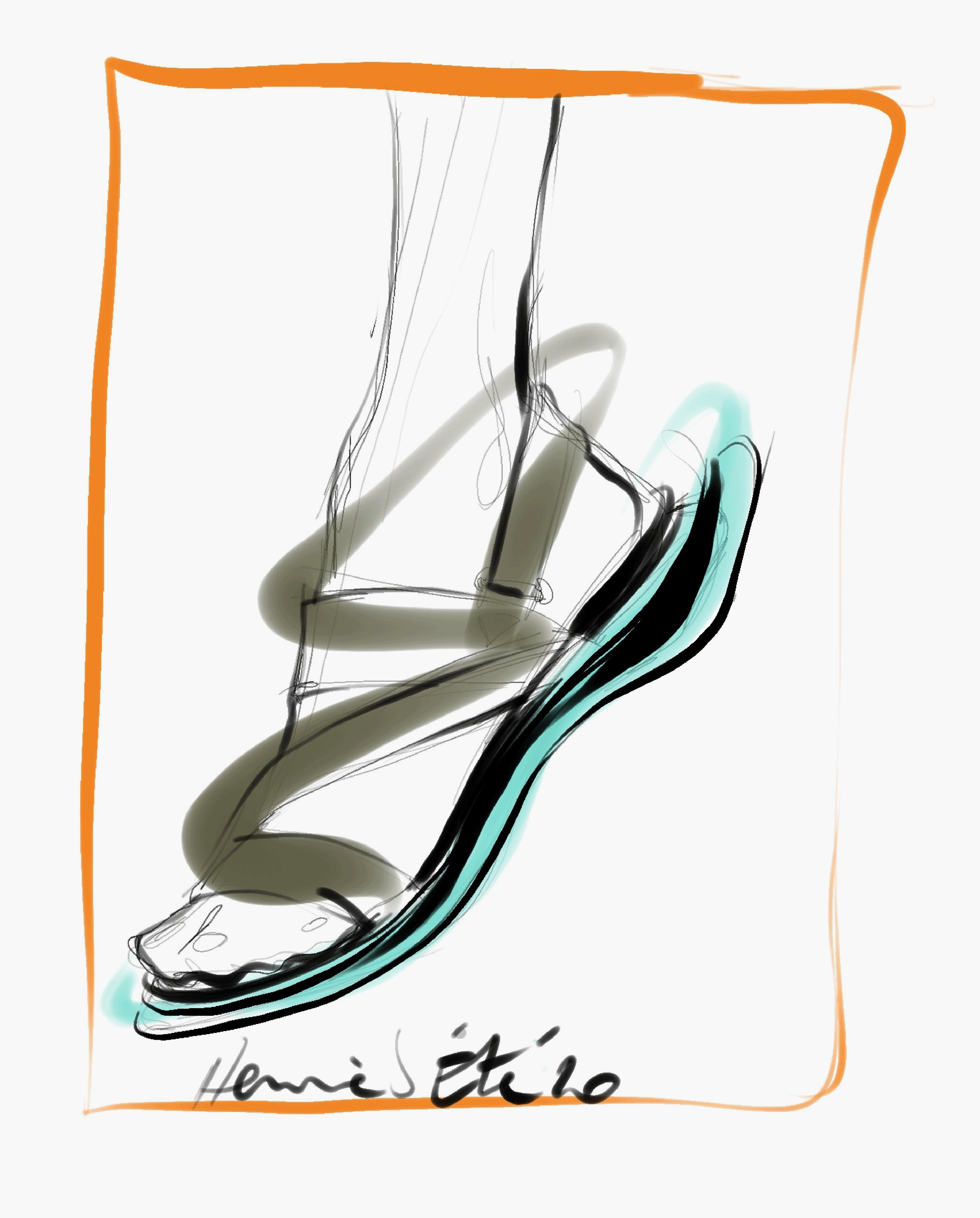  Hermès Athenes sandal sketch by Pierre Hardy