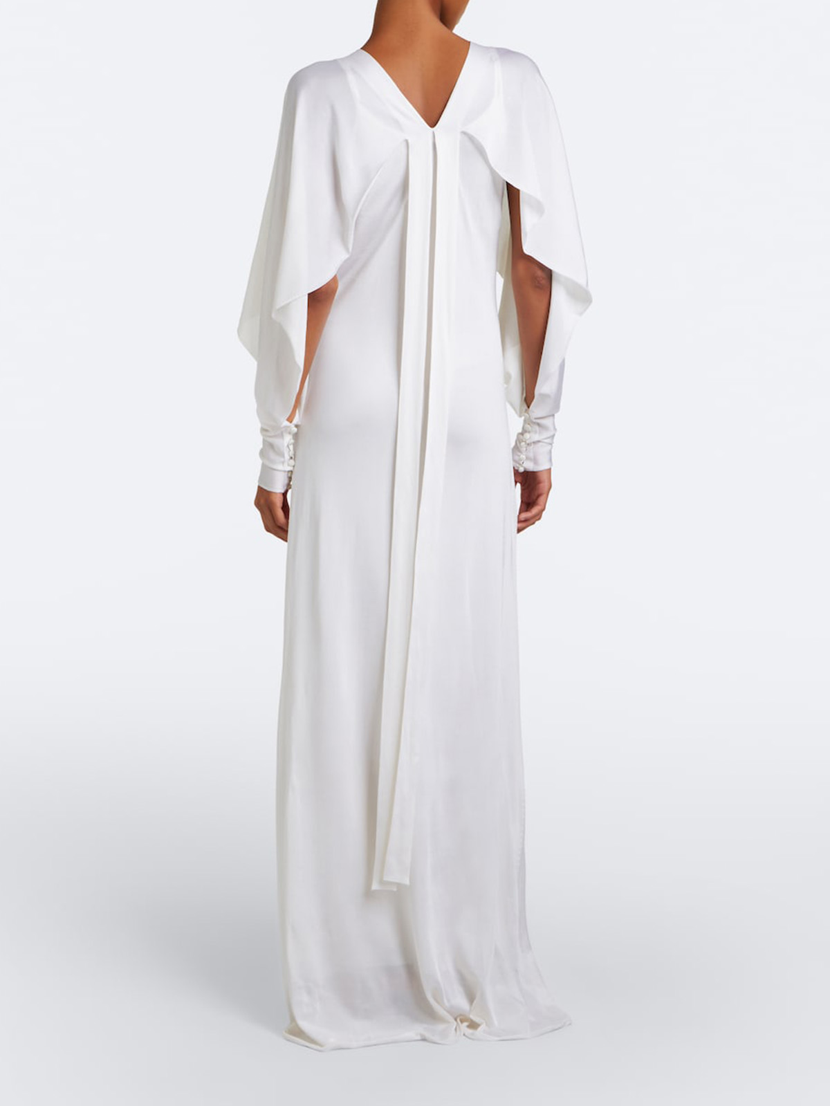 Fendi, Draped Caped Silk Gown