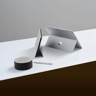 Microsoft Surface devices on desk