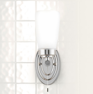 Madrid Nickel-effect Halogen Capsule Bathroom Wall Light