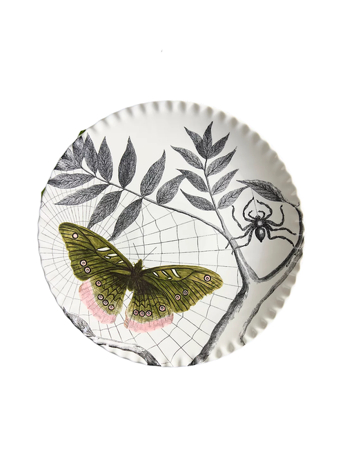 Halloween Moth Pinch Rim Serving Platter