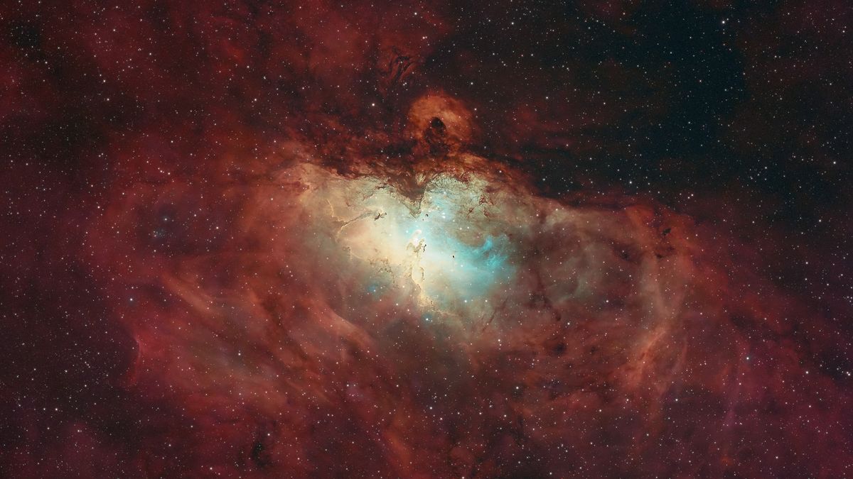 The Eagle Nebula (M16), as imaged by the Vaonis Atlas.