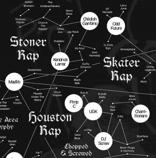 The intricate interconnections of hip-hop’s history are set out in this lovingly created infographic