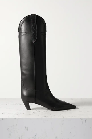 Khaite Dallas leather knee boots
