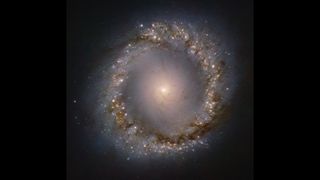 A detailed view of the inner ring of the galaxy NGC 1097 captured by the VLT's new ERIS instrument.