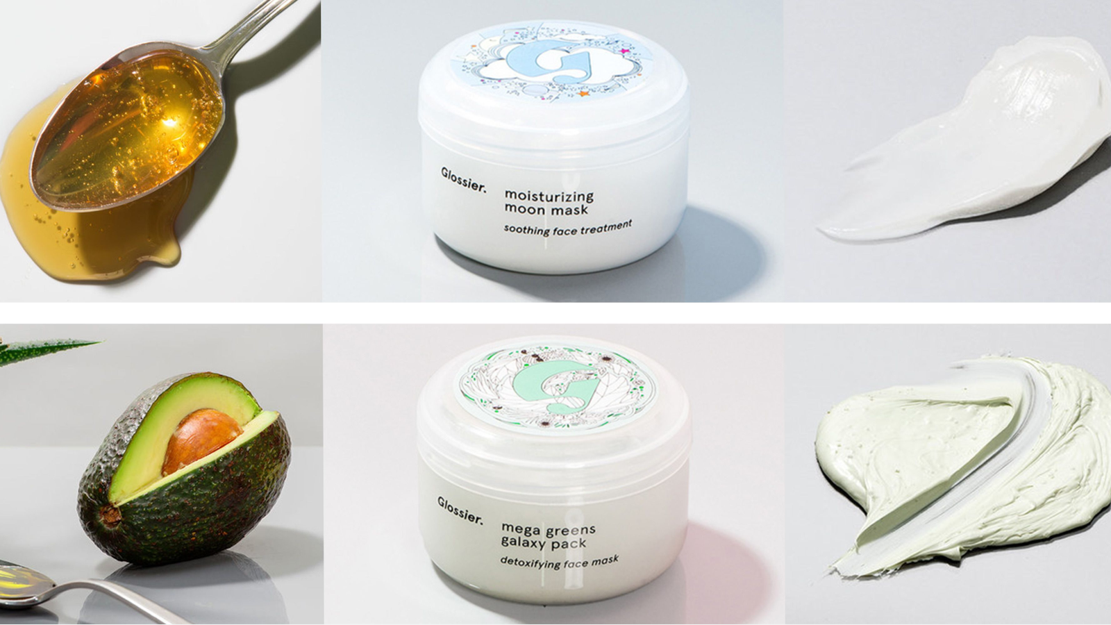 Glossier Mask Review Glossier Mega Green Galaxy Pack and Moon Mask