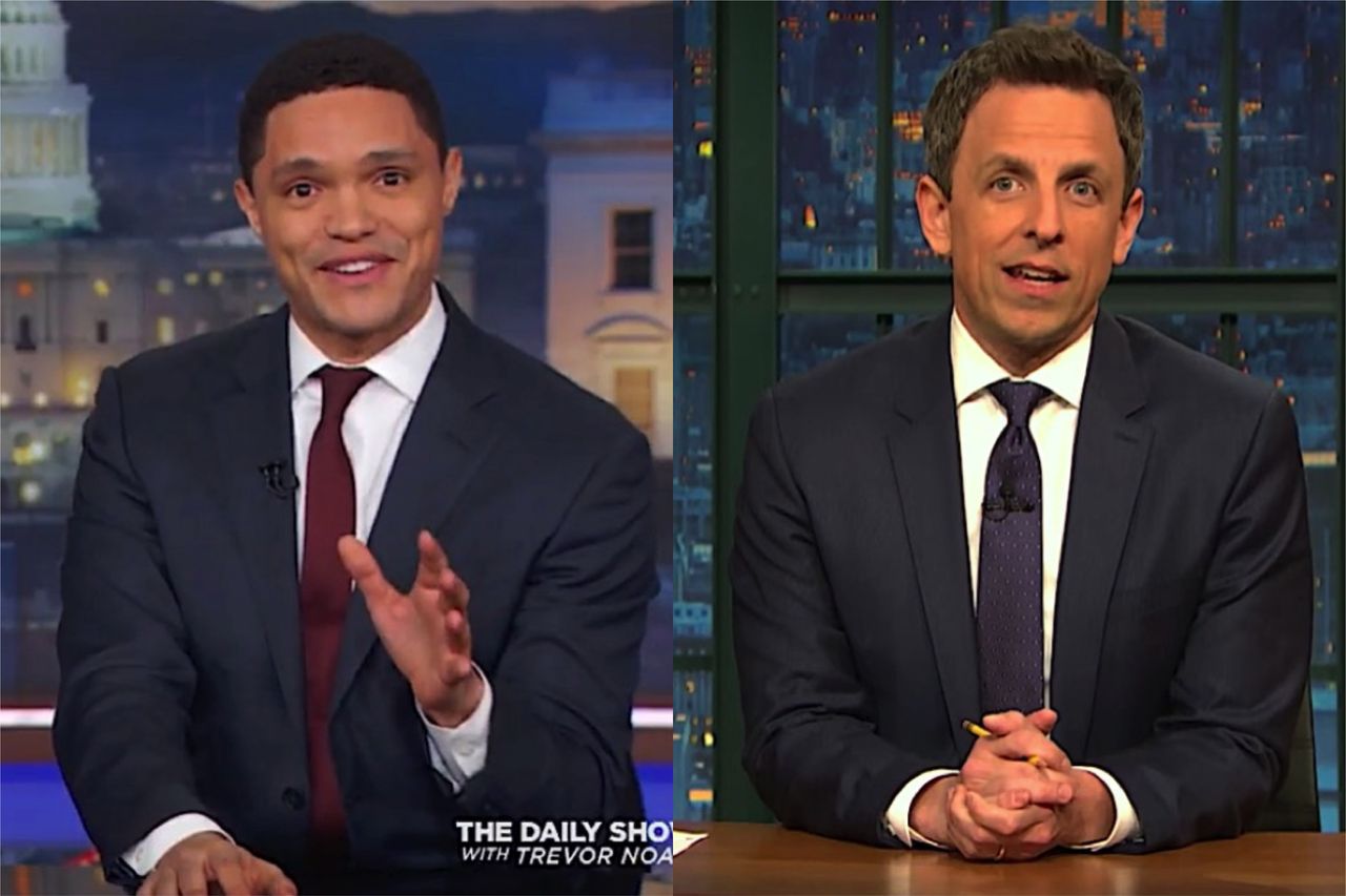 Trevor Noah and Seth Meyers look at Trump firing Andrew McCabe