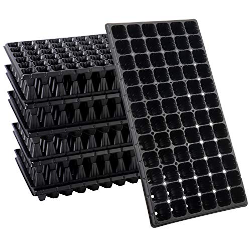Apipi Seed Starter Tray Fits 1020 Growing Trays - 10 Pcs 72 Cell Reusable Seedling Nursery Trays, Thick Gardening Germination Trays With Drain Holes for Plant Seeds Propagation