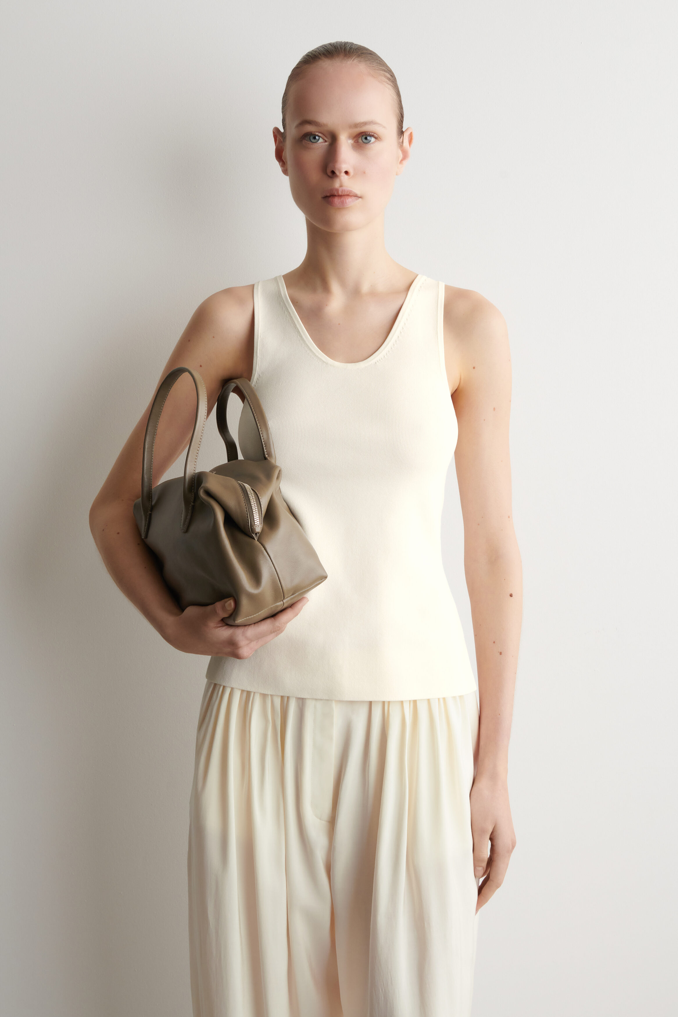 Knitted Scoop-Neck Tank Top