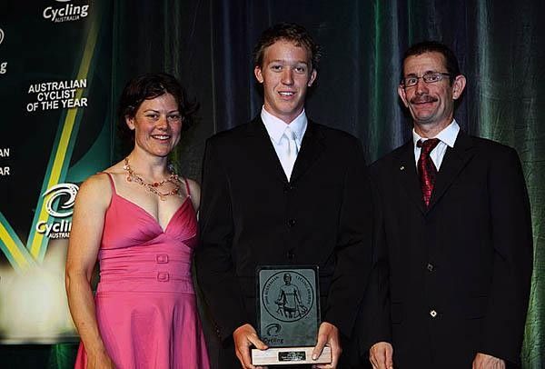 Cameron Meyer took top honours in the men's track cyclist of the year award.