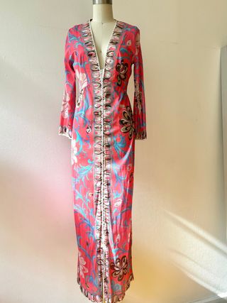 Vintage Pucci Printed Nylon Maxi Dress