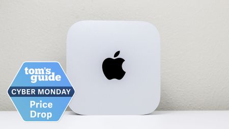 Mac mini M4 with a Tom's Guide Cyber Monday deals badge