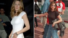 Two photos of Jennifer Aniston