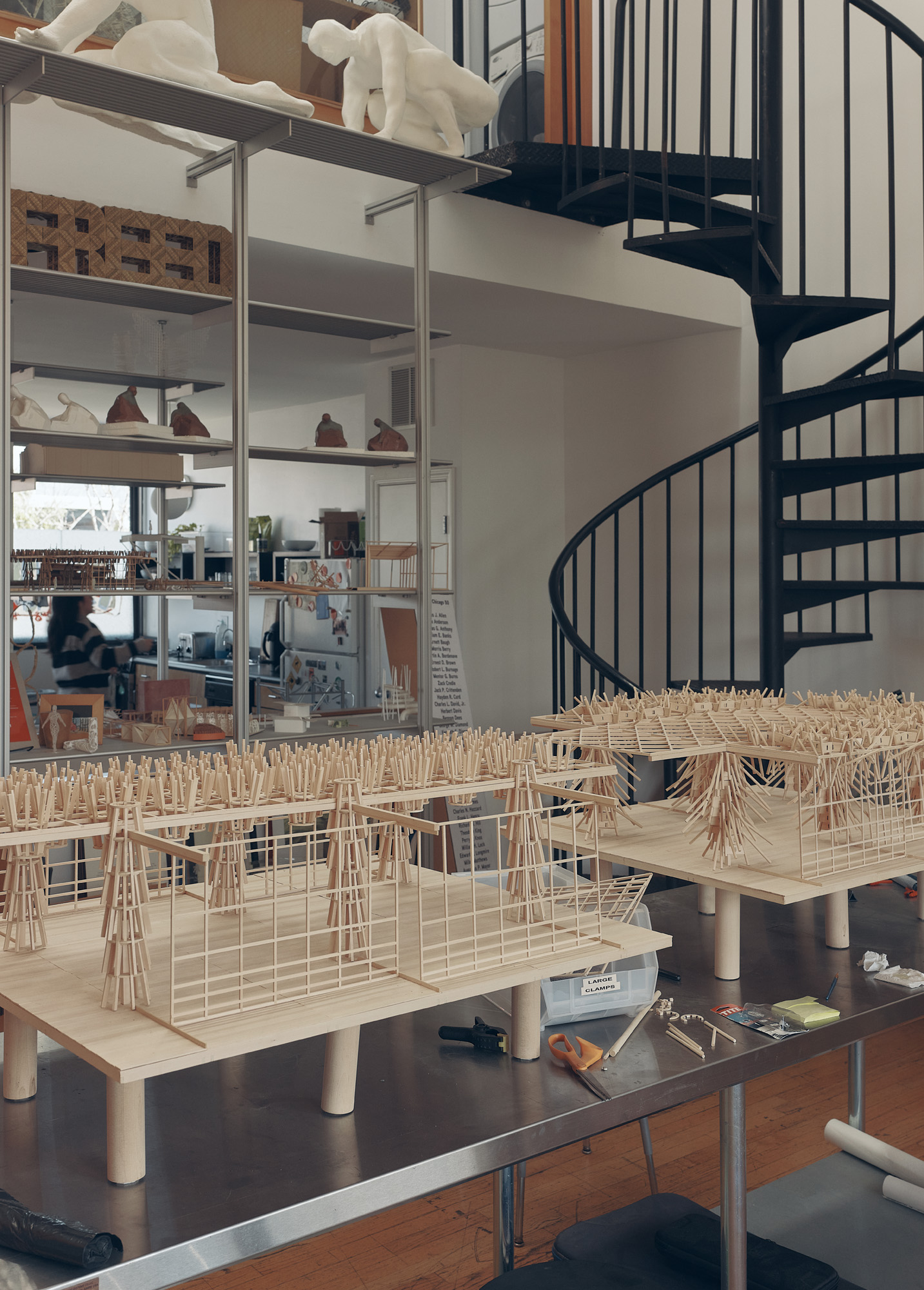 work and interior of office of landscape architect Walter Hood