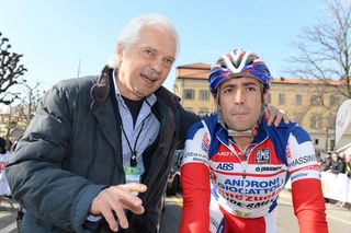 Davide Appollonio (Androni-Sidermec) with team manager Gainni Savio