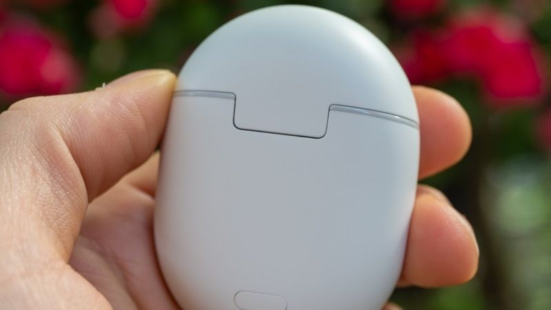 Back of the Google Pixel Buds A-Series charging case