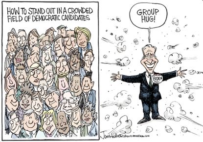 Political Cartoon U.S. Joe Biden 2020 presidential election democrats touch scandal