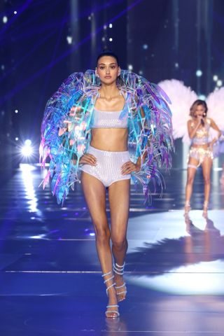 Neelam Gill walks the runway for the Victoria's Secret Fashion Show 2024