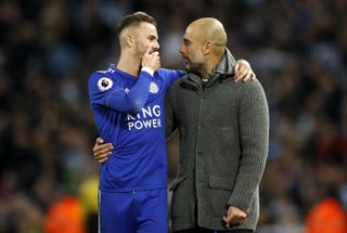 James Maddison (left) felt Leicester acquitted themselves well at the Etihad Stadium