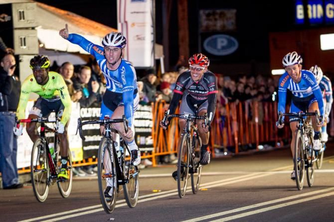 Luke Keough (UnitedHealthcare Pro Cycling) wins the Old Pueblo Grand Prix ahead of Demis Aleman (Jamis/Hagens Berman p/b Sutter Home) and Rahsaan Bahati (Sharecare Cycling p/b Wheelandsprocket.com).