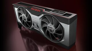 AMD Radeon RX 6700 XT shown side-on