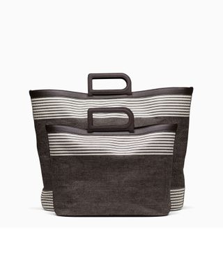 Delvaux D to D bag in ebony and ivory