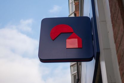 A sign outside a Nationwide Building Society branch in Middlesbrough, UK, on Thursday, March 7, 2024. 